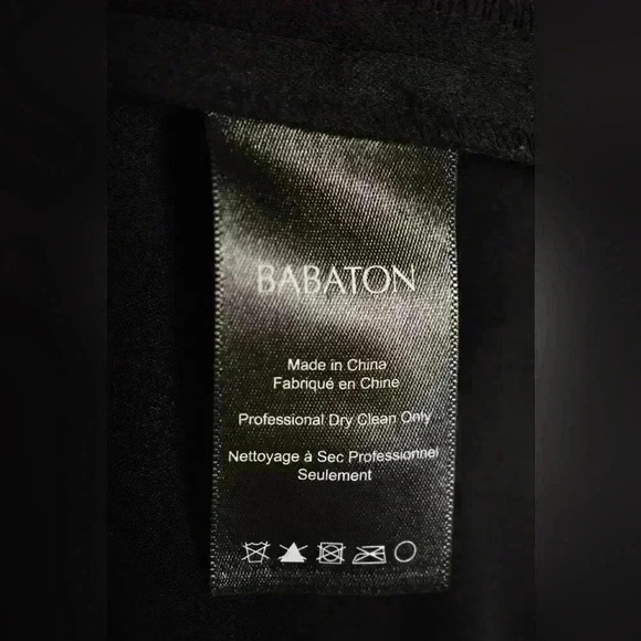 BABATON  ARITZIA Black Shiny Satin Poly Acetate Scuba Evening Tank Top Medium - Picture 7 of 8